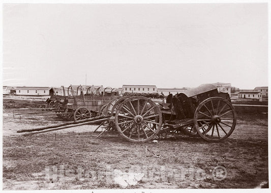 Photo Print : Andrew Joseph Russell - Army Wagon and Forge, City Point, Virginia : Vintage Wall Art