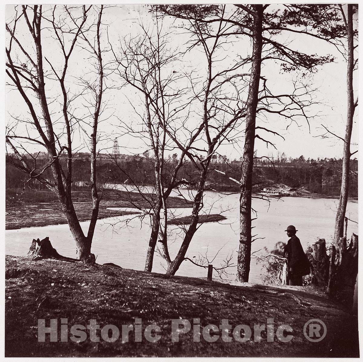 Photo Print : Timothy H. O'sullivan - Cobb's Hill, Lookout in Distance : Vintage Wall Art