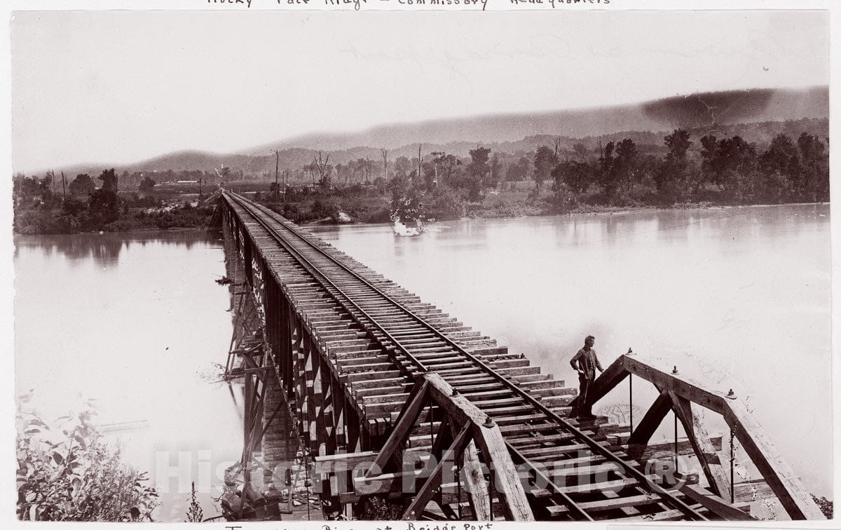 Photo Print : George N. Barnard - Tennessee River at Bridgeport : Vintage Wall Art