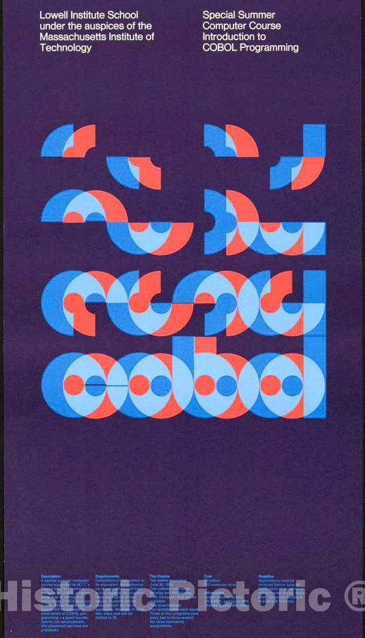 Vintage Poster -  COBOL, Historic Wall Art