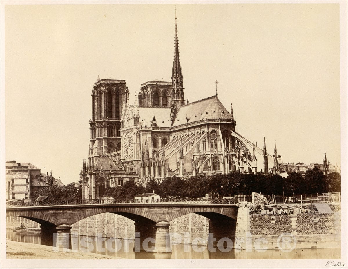 Photo Print : Édouard Baldus - Notre-Dame (Abside) : Vintage Wall Art