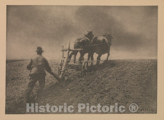 Art Print : Peter Henry Emerson - A Stiff Pull : Vintage Wall Art