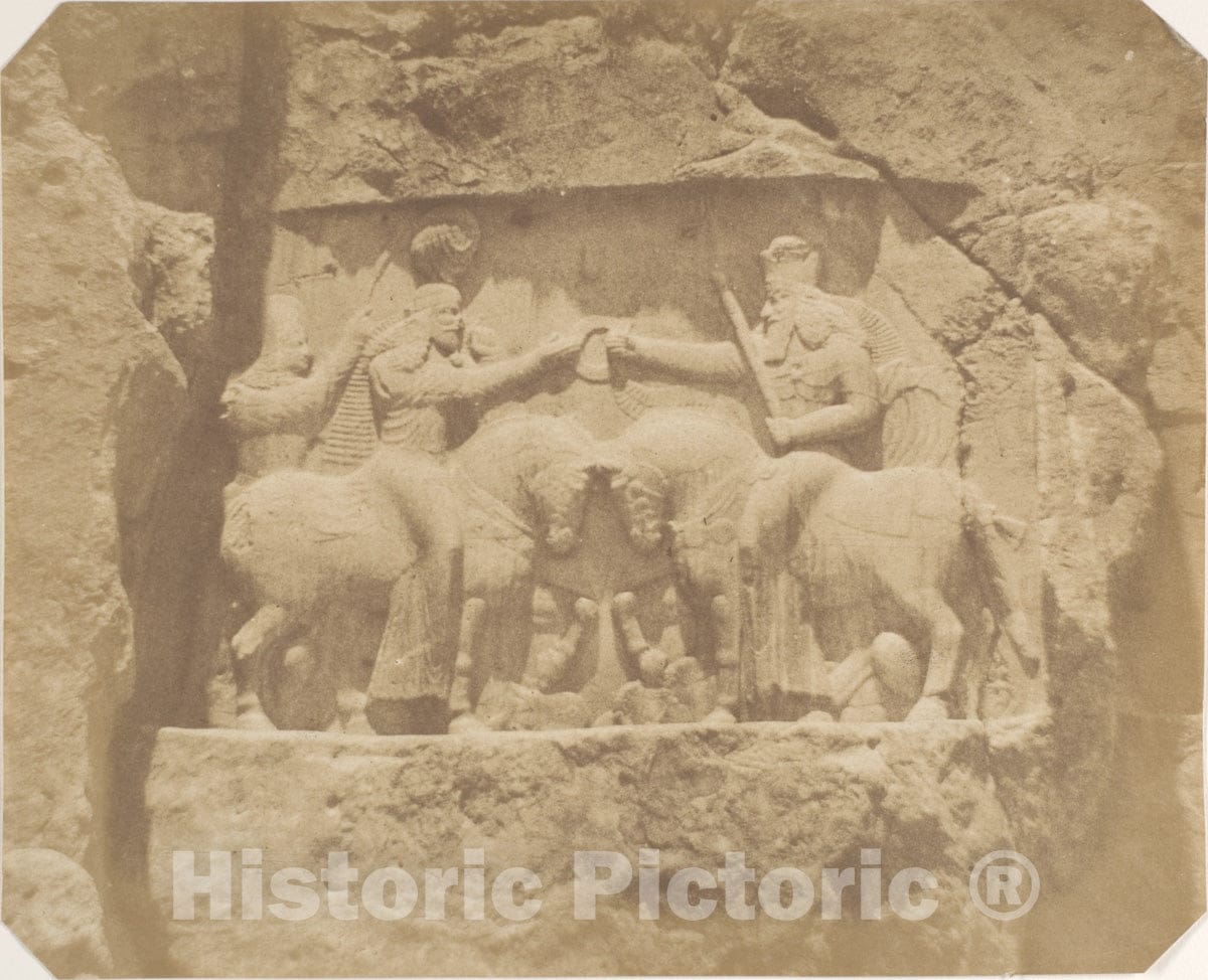 Photo Print : Luigi Pesce - Bas Relief at Nakshi Rustam : Vintage Wall Art