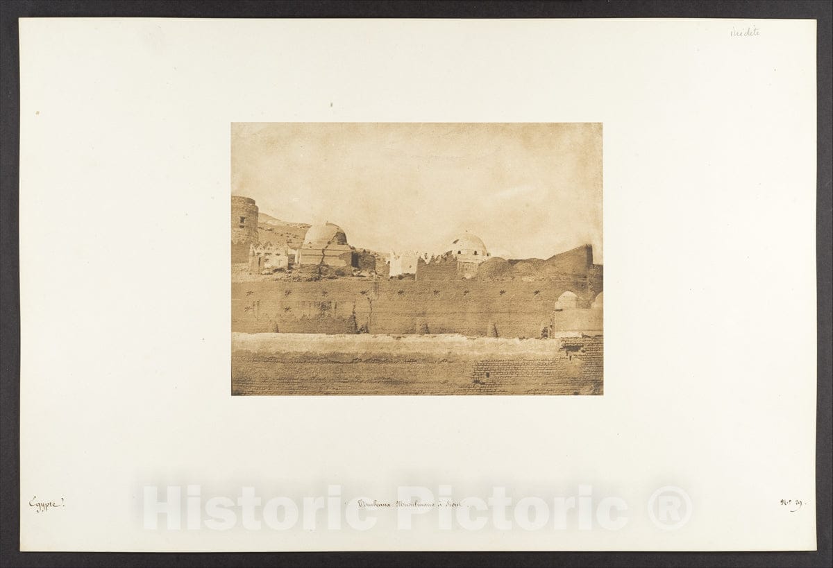Photo Print : Maxime Du Camp - Tombeaux Musulmans à Siout : Vintage Wall Art