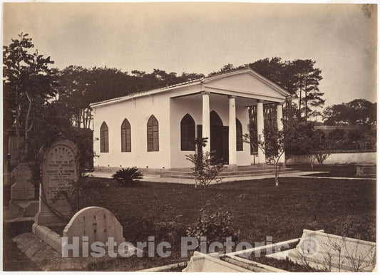 Photo Print : John Thomson - Cemetery at Foochow : Vintage Wall Art
