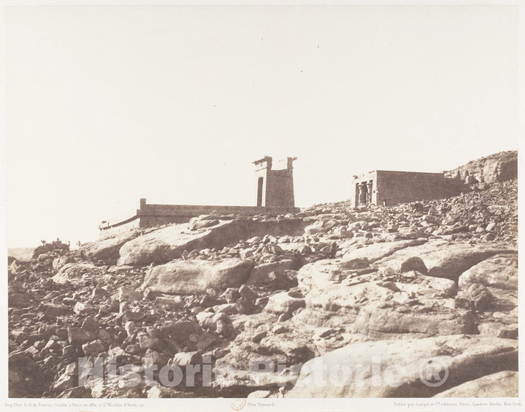 Photo Print : Félix Teynard - Dandour, Vue Générale des Ruines : Vintage Wall Art