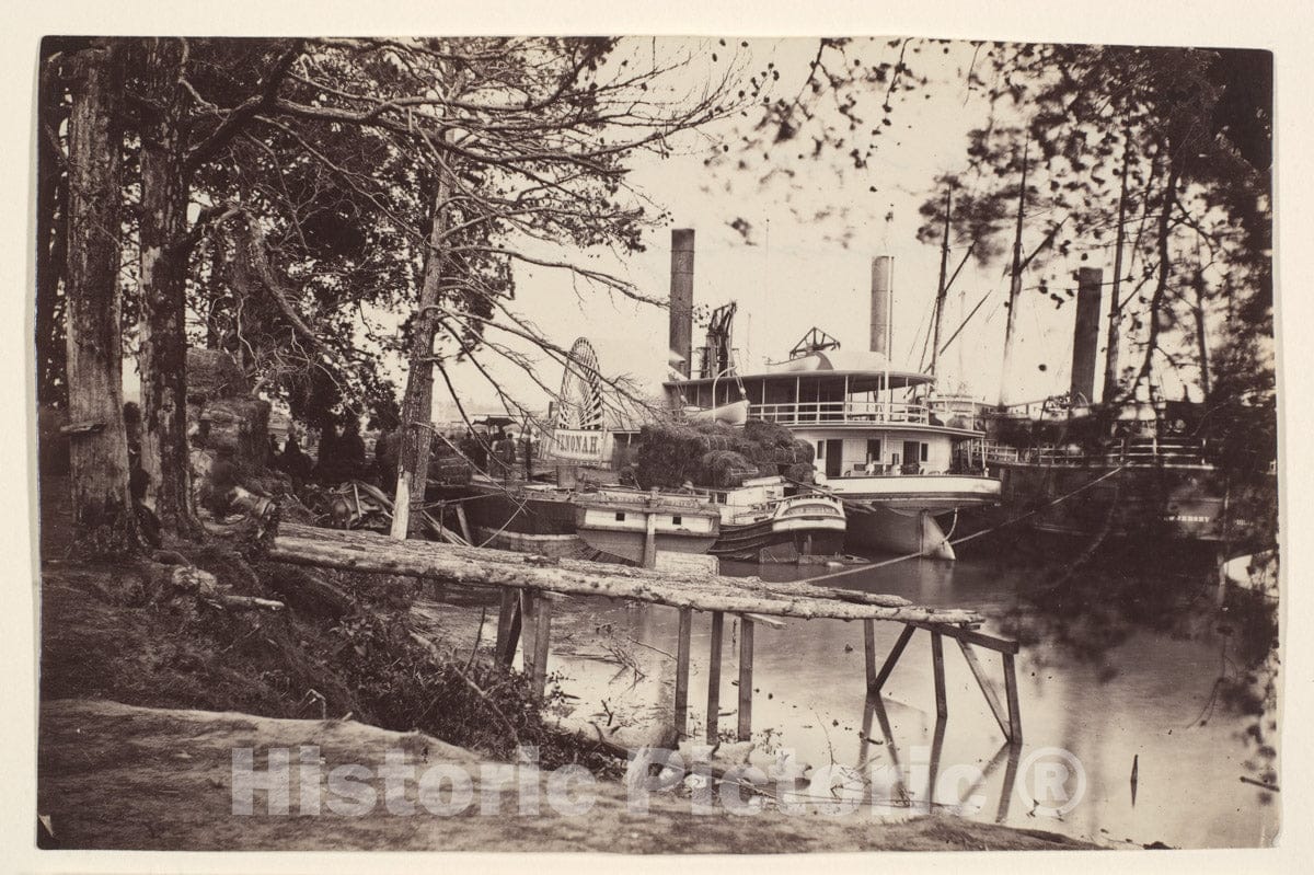 Photo Print : Timothy H. O'sullivan - White House Landing, Pamunkey River 2 : Vintage Wall Art