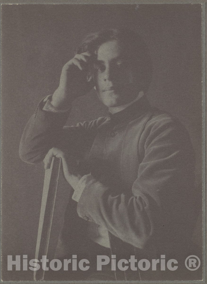 Photo Print : F. Holland Day - Kahlil Gibran with Book 2 : Vintage Wall Art