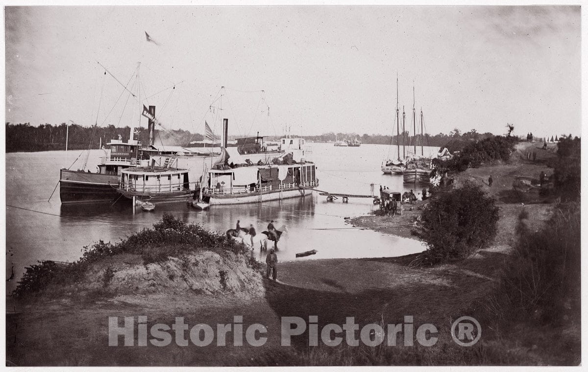 Photo Print : Formerly Mathew B. Brady - Transports, Tennessee River 1 : Vintage Wall Art