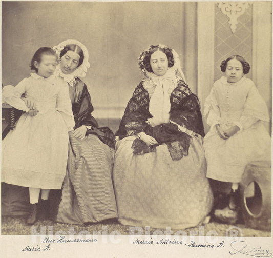 Photo Print : Franz Antoine - Elise Höusermann, Hermine, Marie and Marie Antoine : Vintage Wall Art