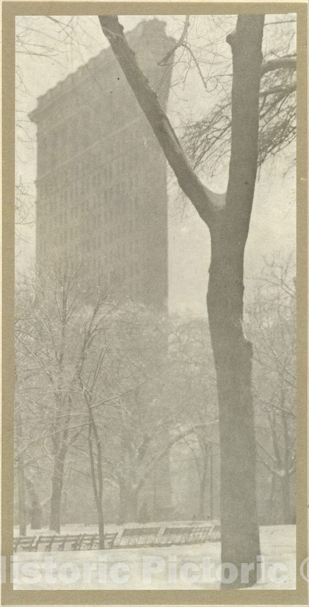 Photo Print : Alfred Stieglitz - The Flat-Iron : Vintage Wall Art