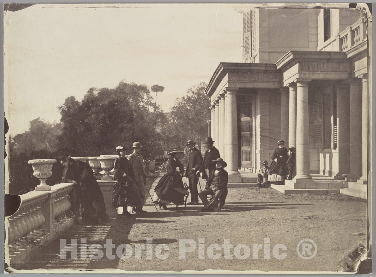 Photo Print : Charles Nègre - Lord Brougham and his Family, Cannes : Vintage Wall Art