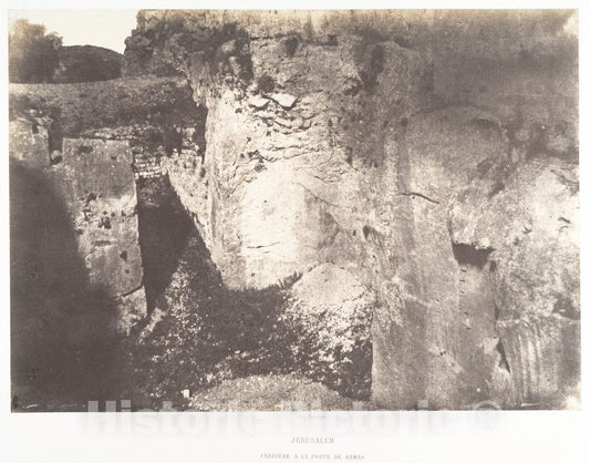 Photo Print : Auguste Salzmann - Jérusalem, Carrière à la Porte de Damas : Vintage Wall Art