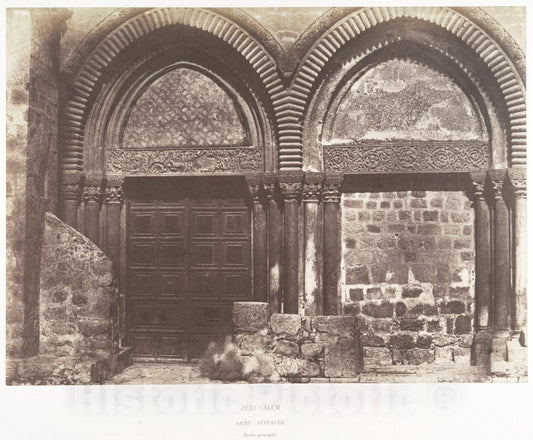 Photo Print : Auguste Salzmann - Jérusalem, Saint-Sépulcre, Entrée principale : Vintage Wall Art