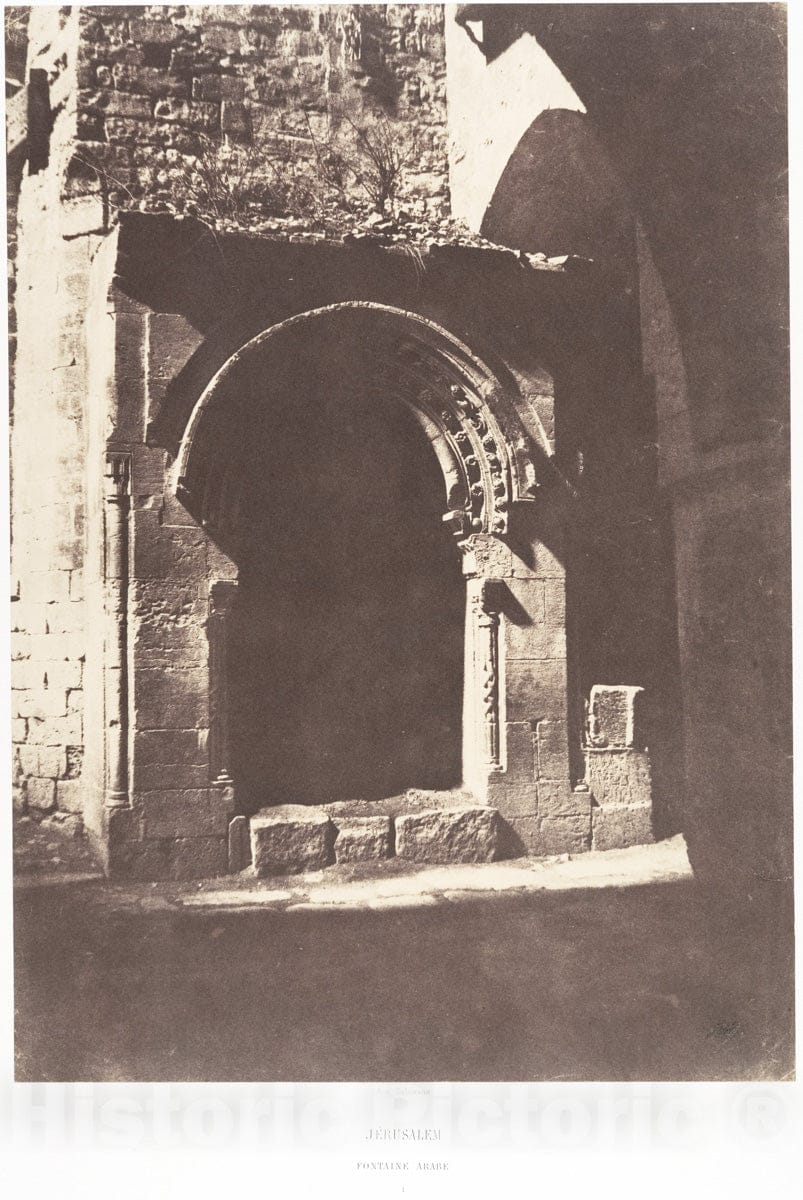 Photo Print : Auguste Salzmann - Jérusalem, Fontaine Arabe, 1 : Vintage Wall Art