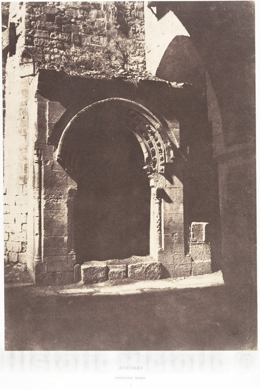 Photo Print : Auguste Salzmann - Jérusalem, Fontaine Arabe, 1 : Vintage Wall Art