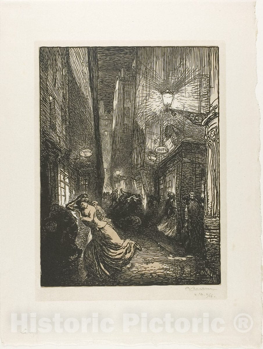 Art Print : The Raid, Louis Auguste LepÃ¨re, 1910, Vintage Wall Decor :