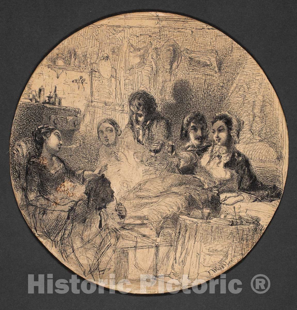 Art Print : Scene from Bohemian Life, James McNeill Whistler, c.1856, Vintage Wall Decor :