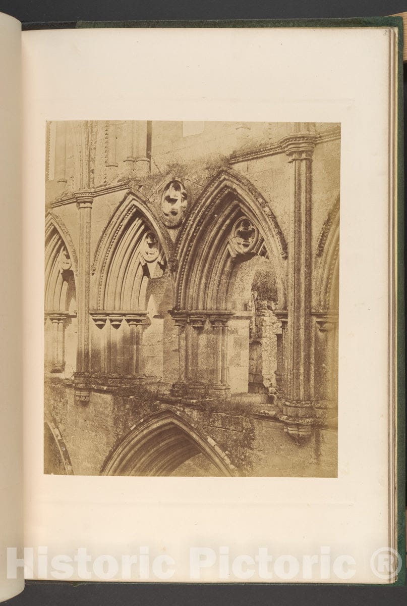 Photo Print : Joseph Cundall - Rivaulx Abbey. The Triforium Arches : Vintage Wall Art