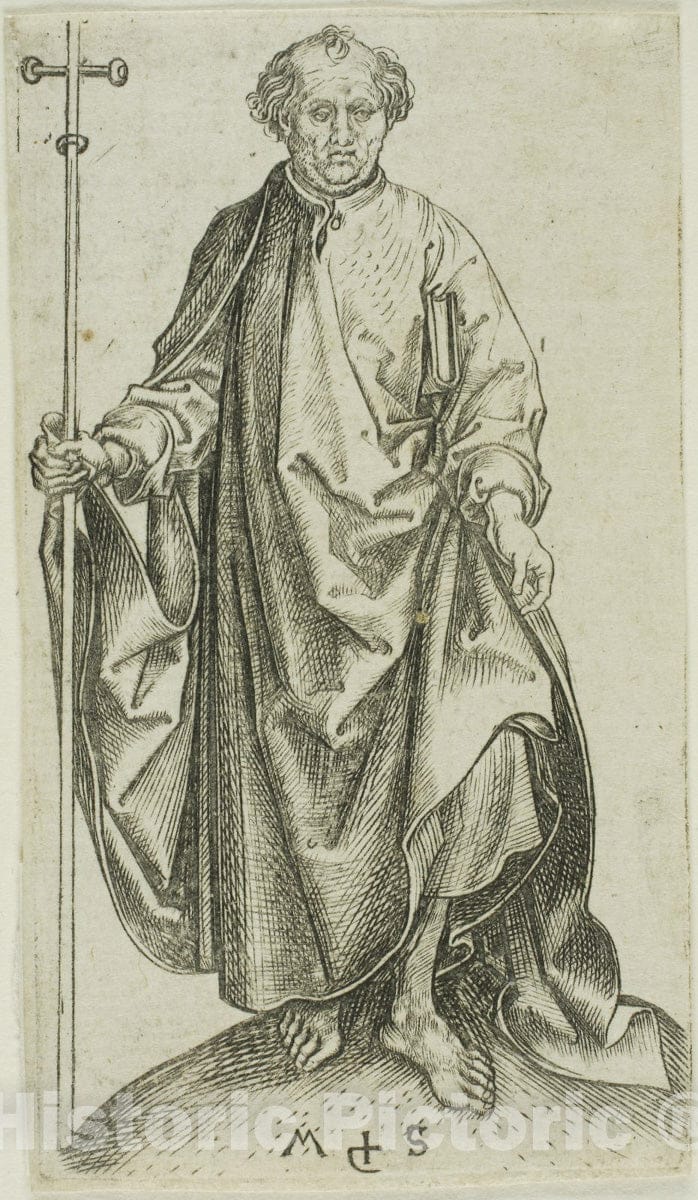 Art Print : St. Philip, from Apostles, Martin Schongauer, c.1471, Vintage Wall Decor :