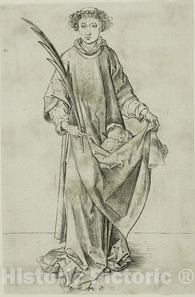 Art Print : St. Stephen, Martin Schongauer, c.1471, Vintage Wall Decor :
