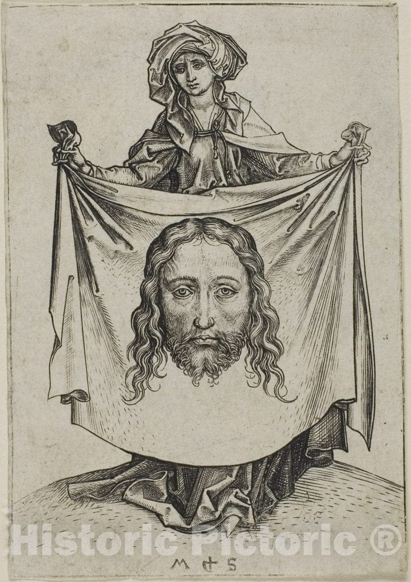 Art Print : St. Veronica, Martin Schongauer, c.1471, Vintage Wall Decor :