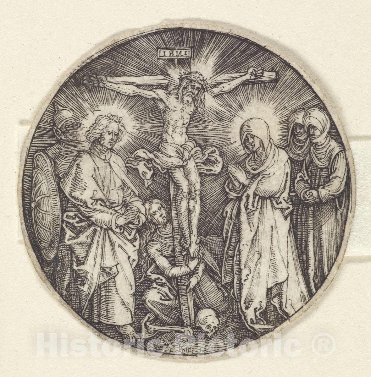 Art Print : Crucifixion (Round), Albrecht DÃ¼rer, 1519, Vintage Wall Decor :