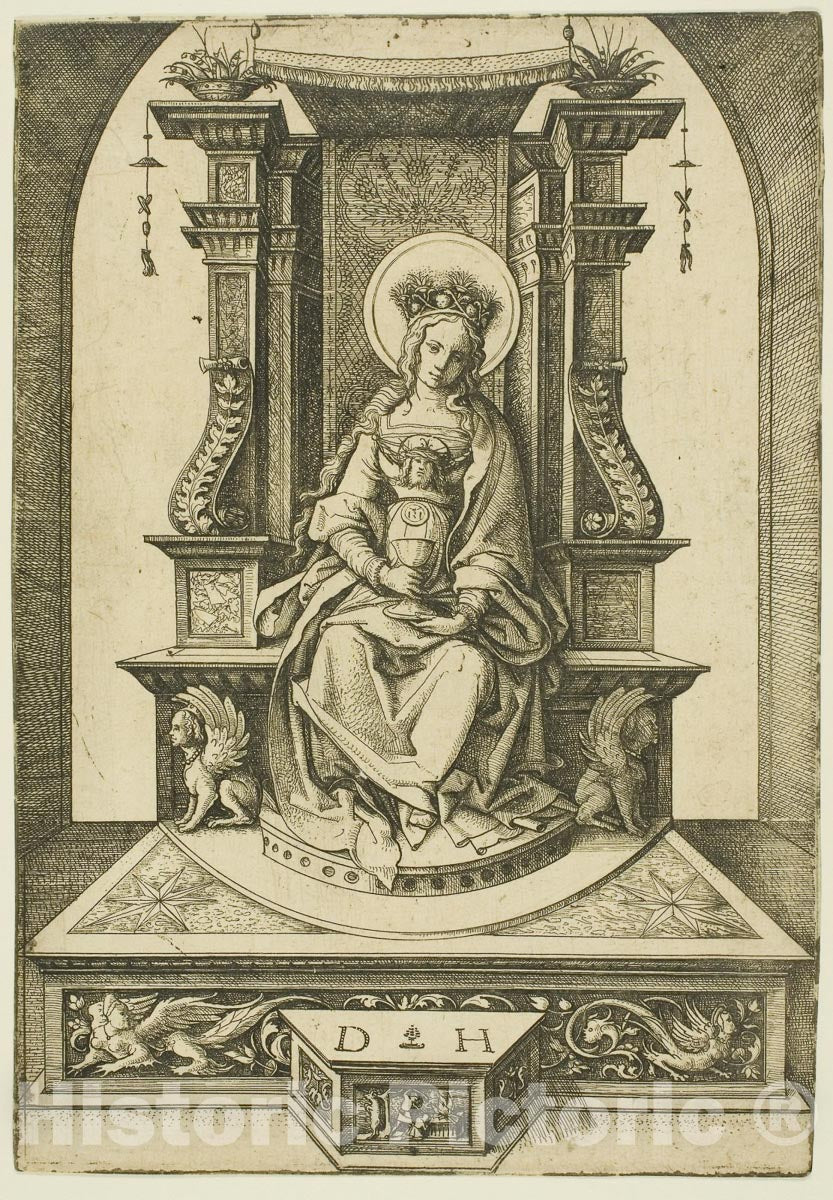 Art Print : The Church Enthroned, Daniel Hopfer, I, c.1513, Vintage Wall Decor :