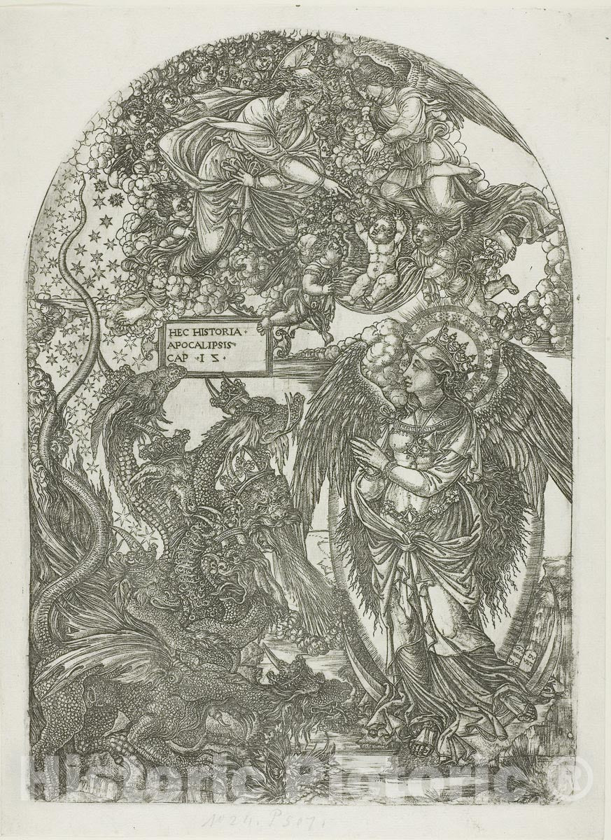 Art Print : The Woman Clothed with the Sun, Jean Duvet, c.1538, Vintage Wall Decor :