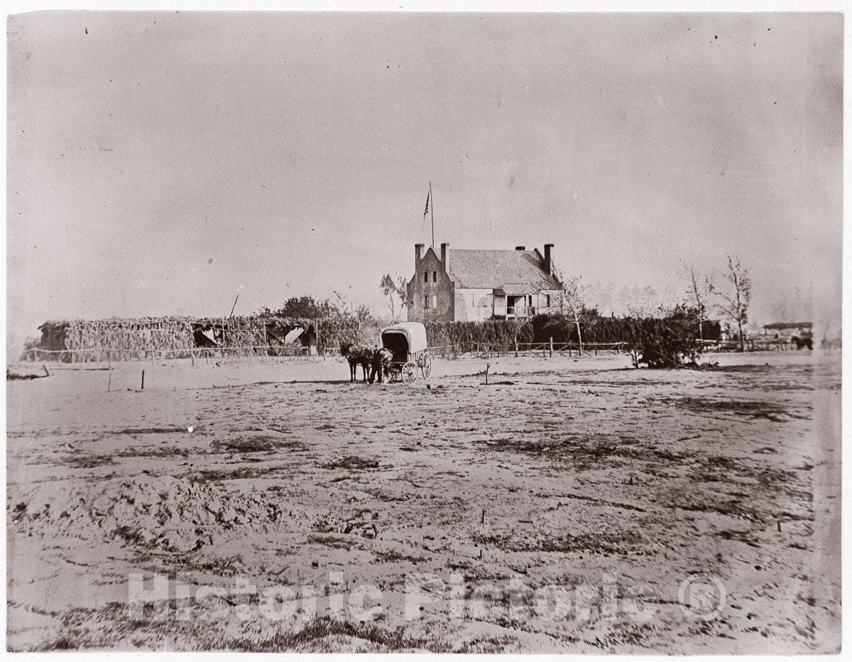 Photo Print : Timothy H. O'sullivan - Yellow House, Warren Station, Virginia : Vintage Wall Art