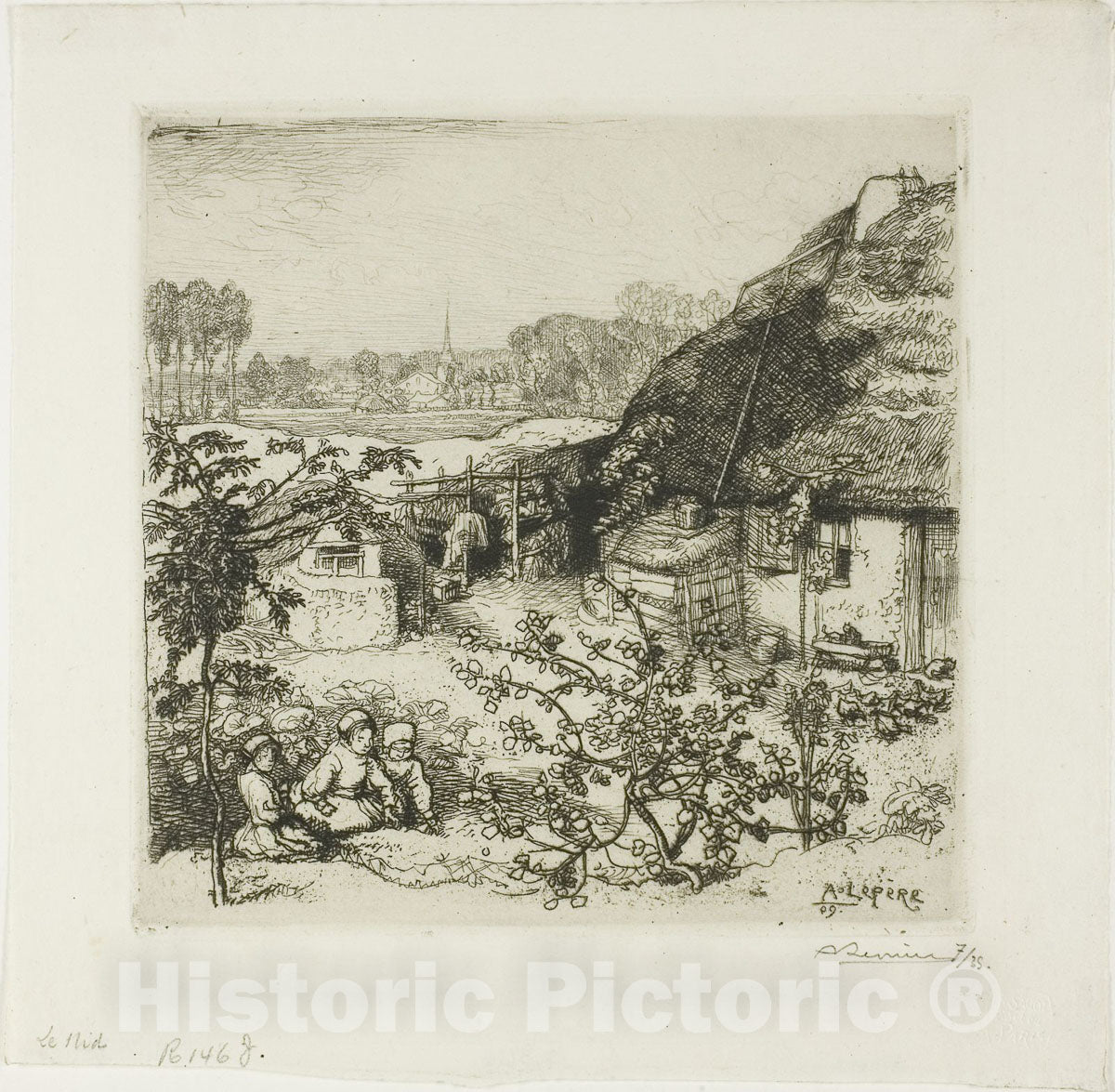 Art Print : The Nest, Louis Auguste LepÃ¨re, 1909, Vintage Wall Decor :