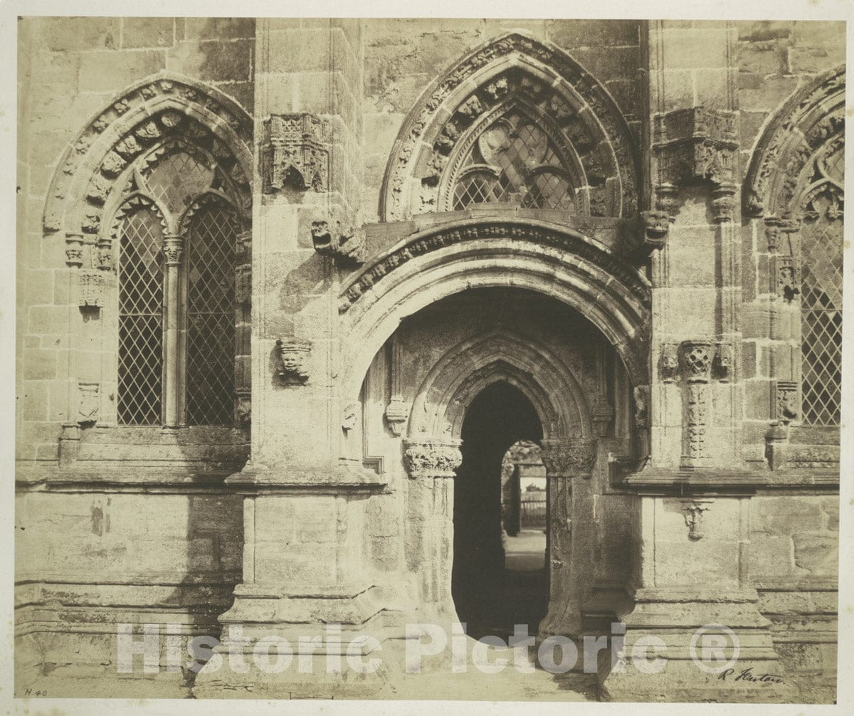 Photo Print : Roger Fenton - Roslin Chapel, South Porch : Vintage Wall Art