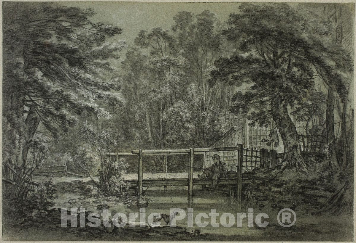 Art Print : The Fisherboy, FranÃ§ois Boucher, c 1748, Vintage Wall Decor :