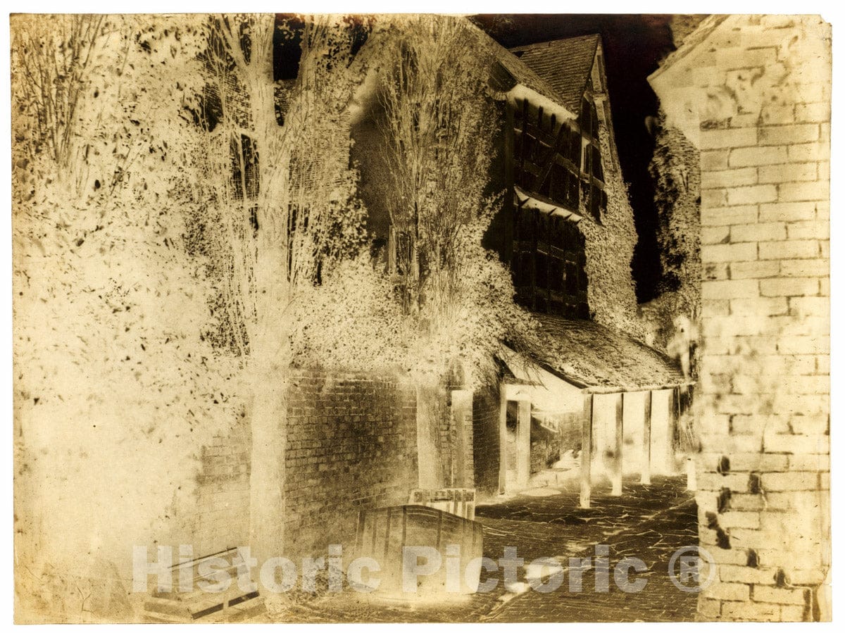 Photo Print : Benjamin Brecknell Turner - Rural Manor, Possibly Bredicot : Vintage Wall Art