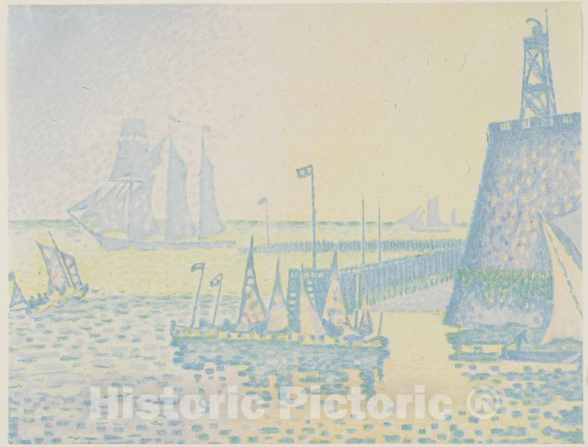 Art Print : Evening, Paul Signac, 1898, Vintage Wall Decor :