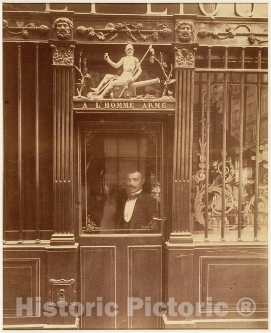 Photo Print : Eugène Atget - Cabaret de L'Homme Armé, 25 rue des Blancs-Manteaux : Vintage Wall Art