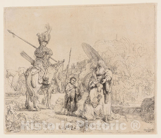 Art Print : The Baptism of the Eunuch, Rembrandt Harmenszoon Van Rijn, 1641, Vintage Wall Decor :