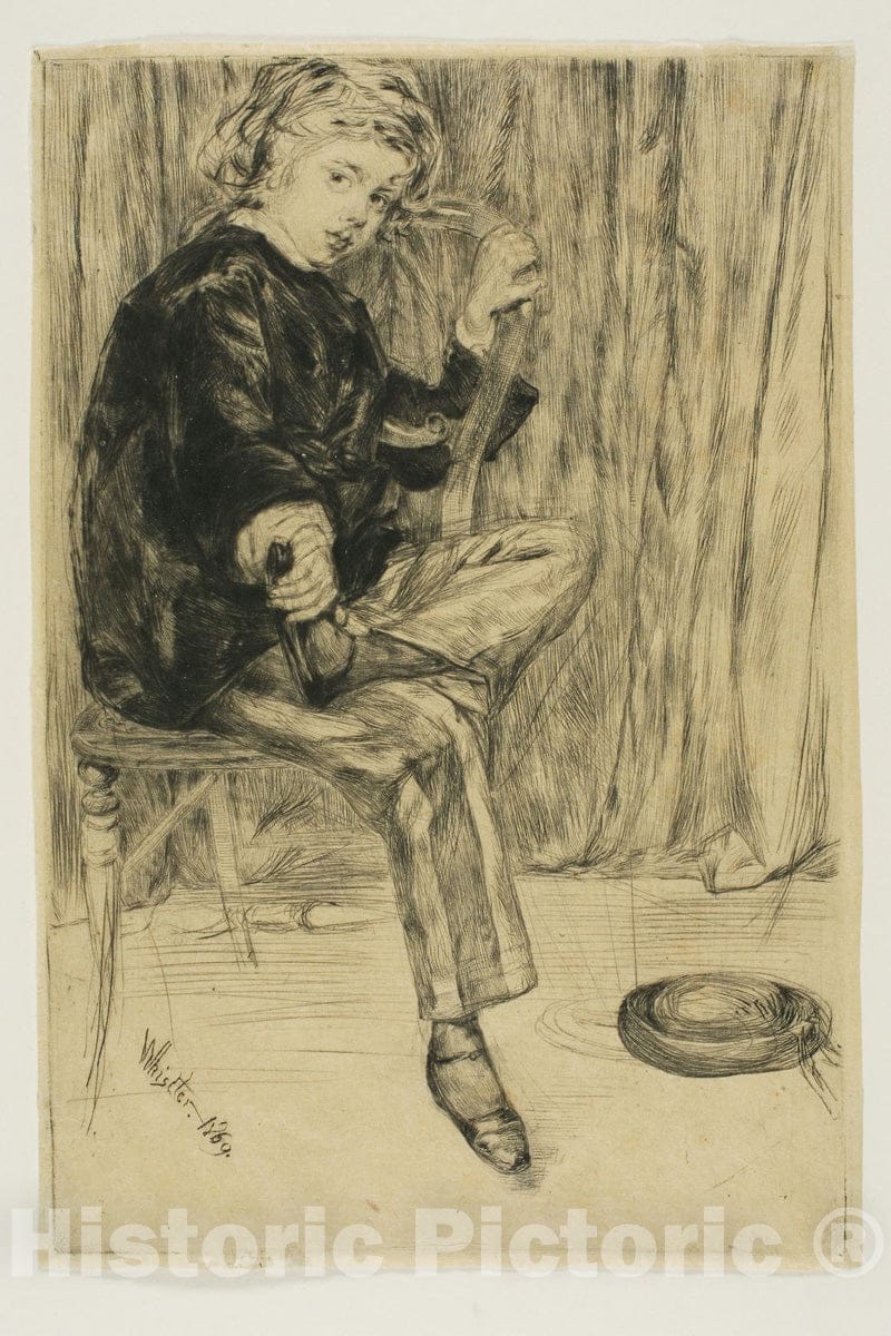 Art Print : Arthur Haden, James McNeill Whistler, c 1859, Vintage Wall Decor :