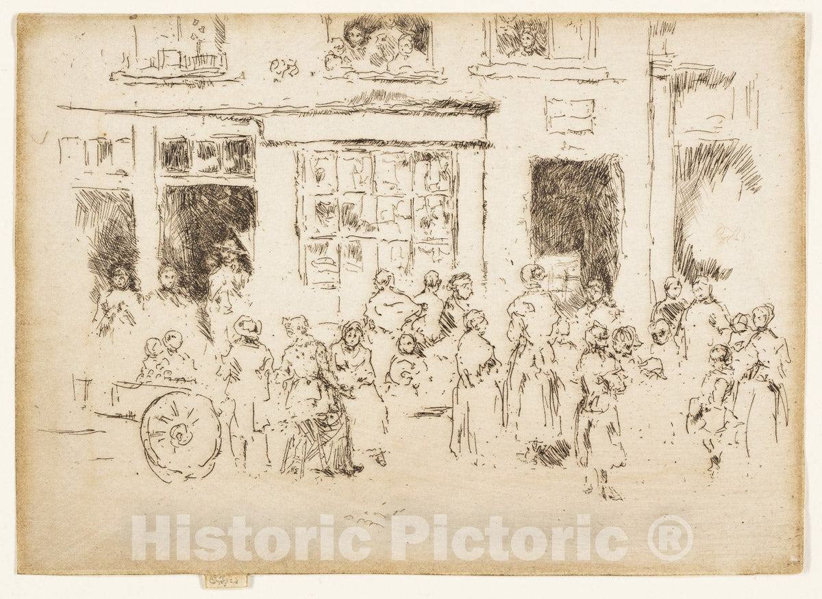Art Print : High Street, Brussels, James McNeill Whistler, 1887, Vintage Wall Decor :