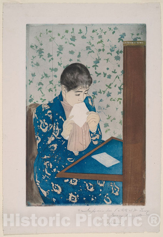 Art Print : The Letter, Mary Cassatt, c 1890, Vintage Wall Decor :