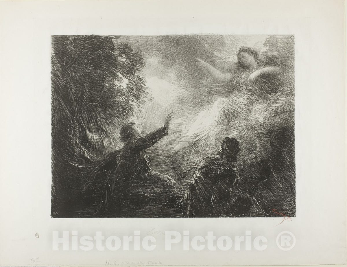 Art Print : The Fairy of the Alps, Henri Fantin-Latour, c 1873, Vintage Wall Decor :