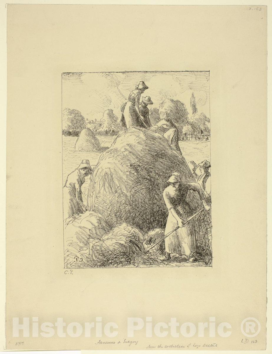 Art Print : Haymakers of Eragny, Camille Pissarro, c.1896, Vintage Wall Decor :