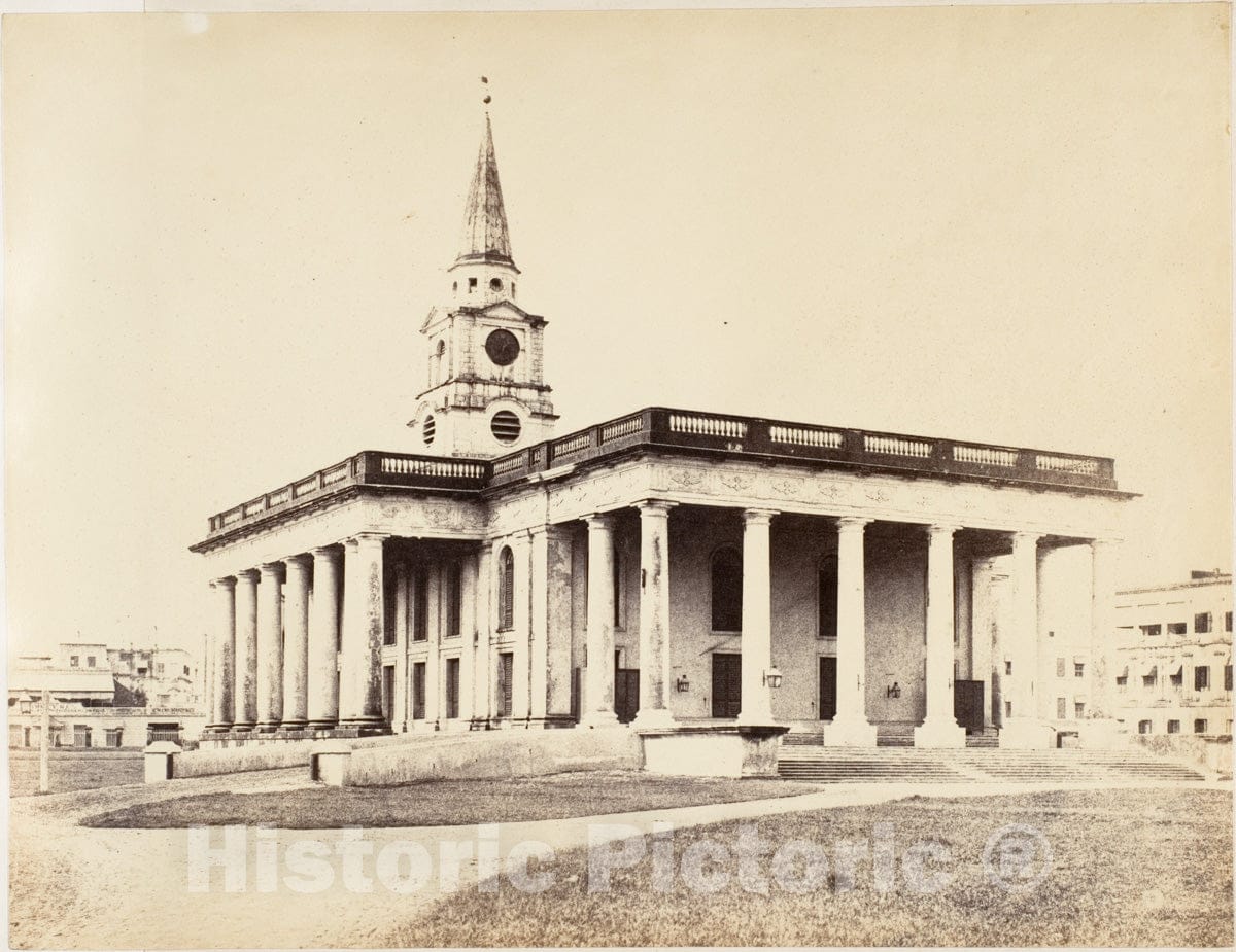 Photo Print : Captain R. B. Hill - St. John's Church, Calcutta : Vintage Wall Art