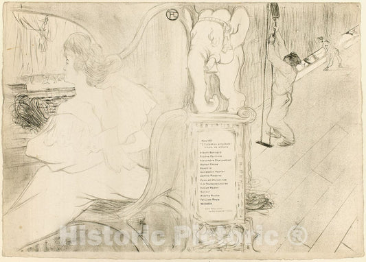 Art Print : Cover for LEstampe originale, Henri de Toulouse-Lautrec, c 1895, Vintage Wall Decor :