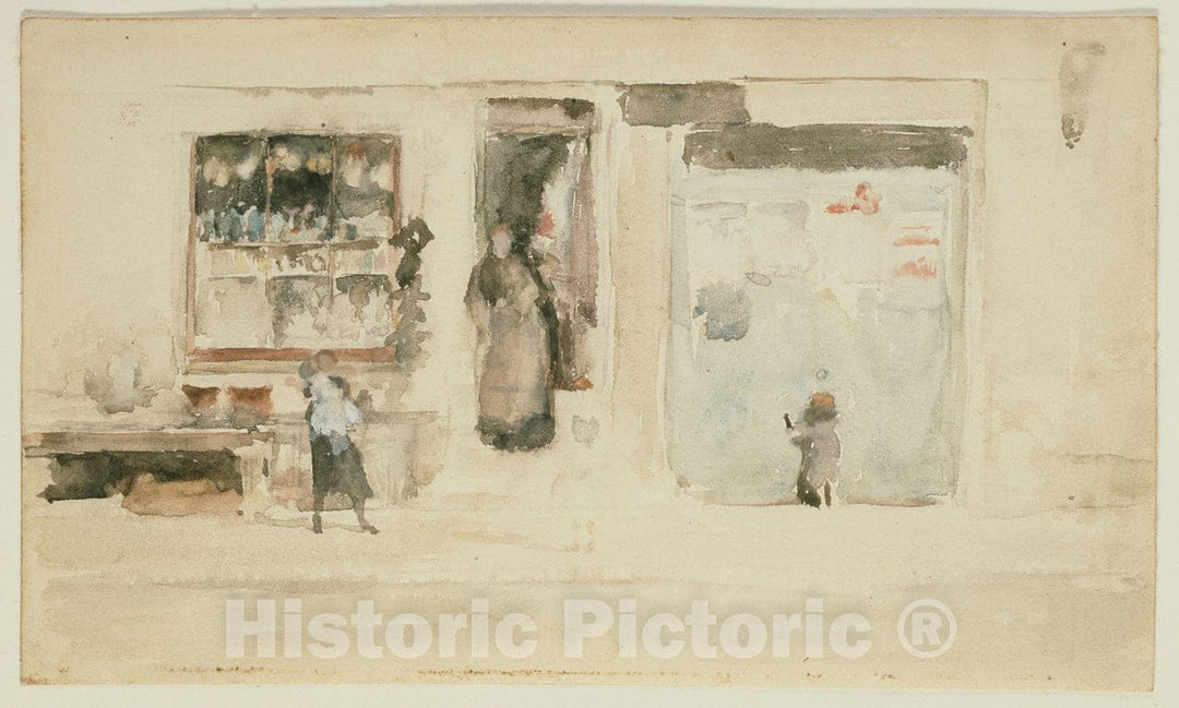 Art Print : Chelsea Shop, James McNeill Whistler, c.1899, Vintage Wall Decor :