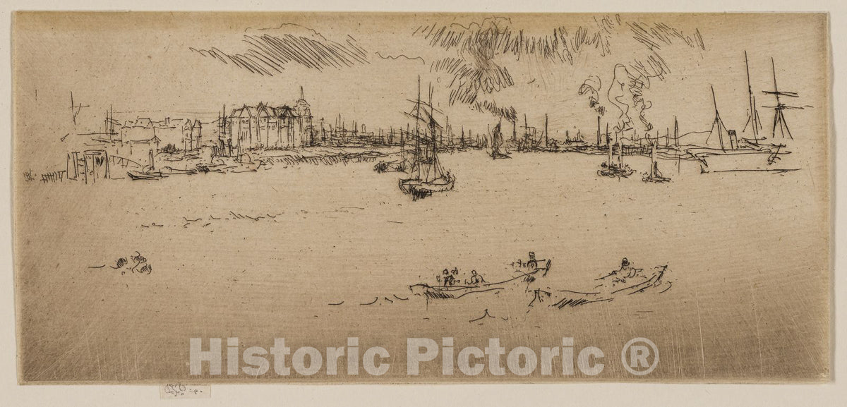 Art Print : Tilbury, James McNeill Whistler, 1887, Vintage Wall Decor :