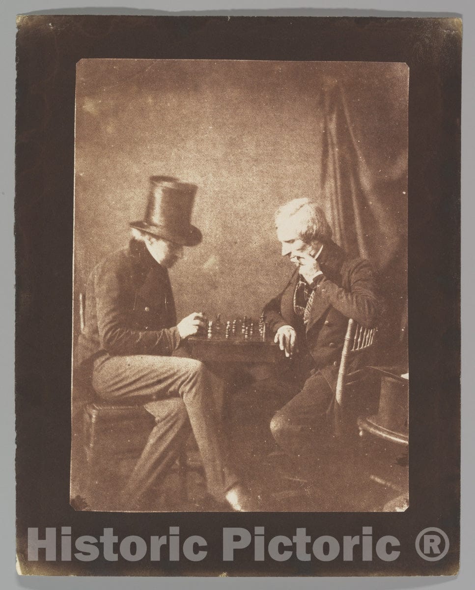 Photo Print : Likely by Antoine-François-Jean Claudet - The Chess Players : Vintage Wall Art