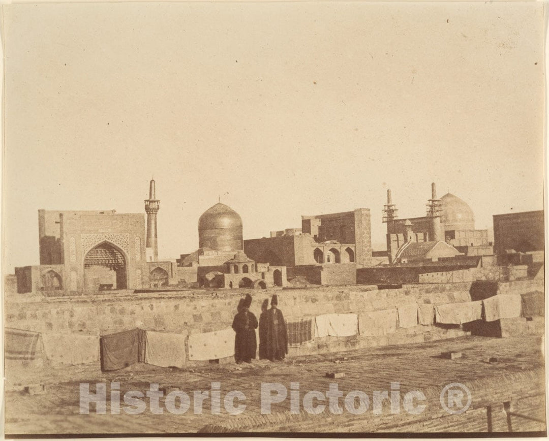 Photo Print : Possibly by Luigi Pesce - A General View of Meshed from The roof of a hamam. : Vintage Wall Art