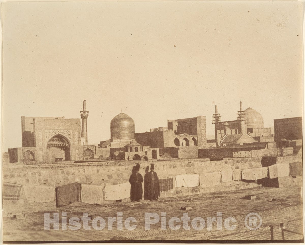 Photo Print : Possibly by Luigi Pesce - A General View of Meshed from The roof of a hamam. : Vintage Wall Art