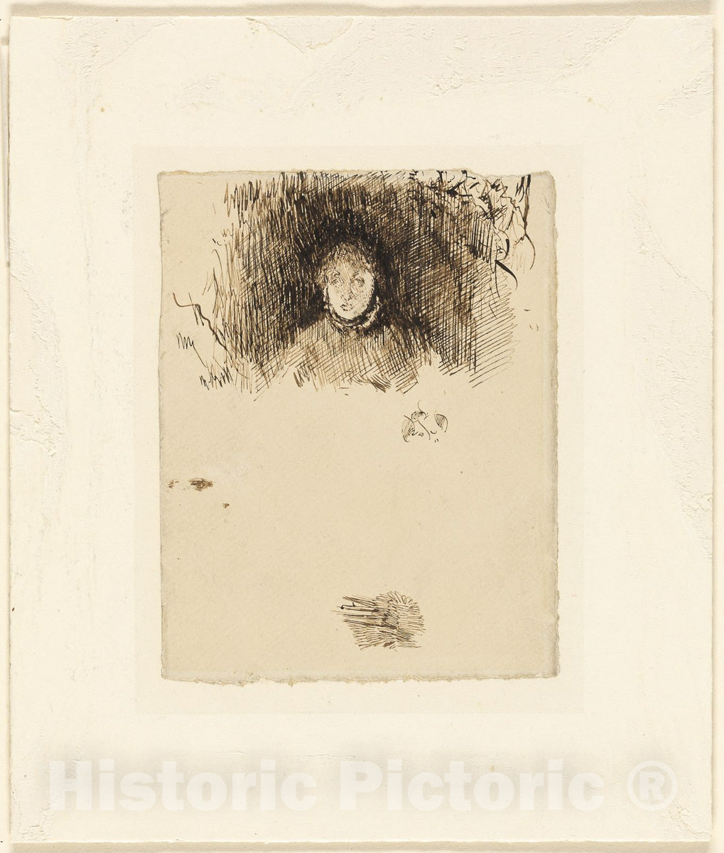 Art Print : Head of a Girl, James McNeill Whistler, c 1882, Vintage Wall Decor :